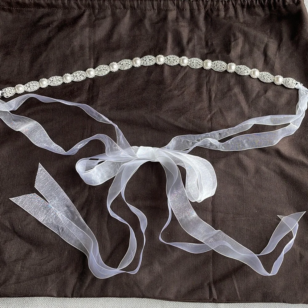 Jeweled Bride belt/sash - Picture 2 of 2